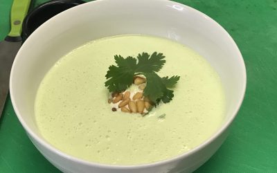 Chilled Cucumber, Cilantro & Goat Cheese Soup